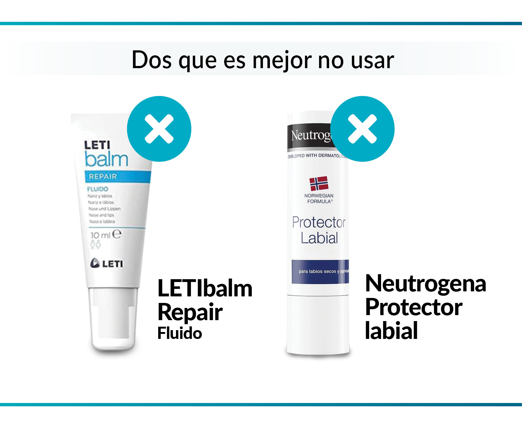 Dos protectores labiales que es mejor no usar